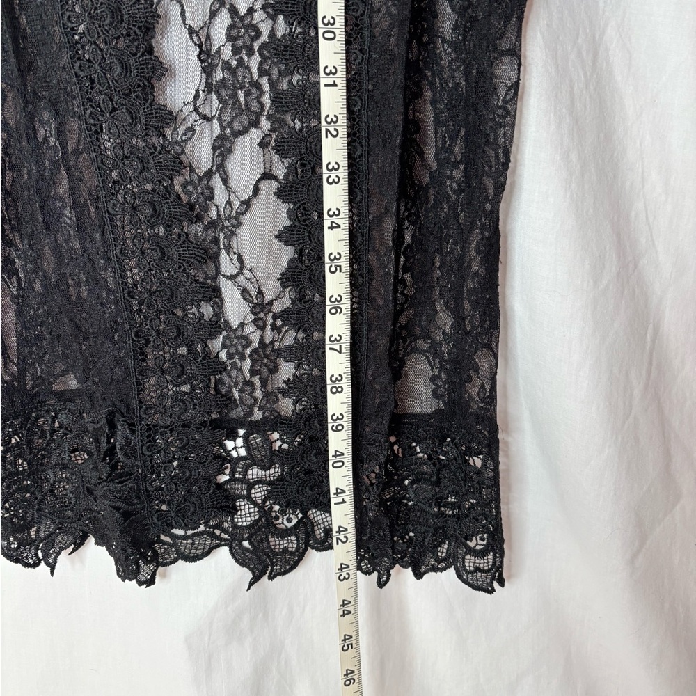 Polly & Esther women’s swim coverup sizeM lace/crochet, bell sleeves - Picture 8 of 10